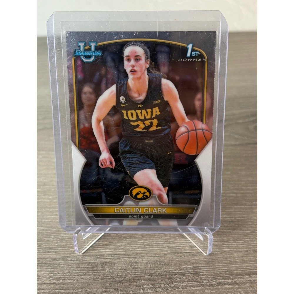 Caitlin Clark 2023 Bowman‎ Basketball Card Iowa Point Guard Rookie Prospect